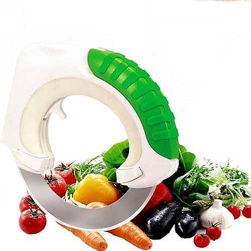 Stainless Steel Bolo Rolling Knife Cutter, Multiple Use For Cutting Meat Vegetables And Pizza Type in pakistan
