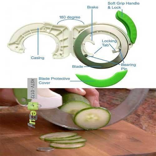 Bolo” Rolling Knife This Revolutionary Kitchen Knife, Ergonomic Design & More Efficient at Mincing, Dicing & Slicing than Traditional Knives