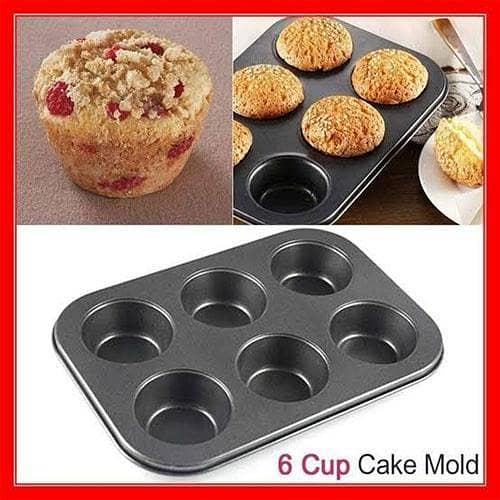 New High Quality 6Cup Non-Stick Muffin Baking Tray in pakistan