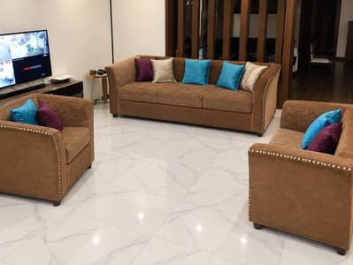 Sofa Set  seven seater– Solid Wooden Structure – Excellent Condition