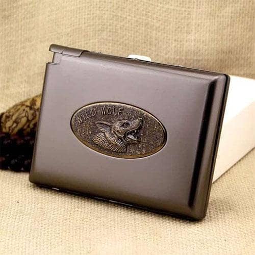20 Cigar-ette Mens Vintage Metal Cigarette Case Gas Lighter in pakistan
