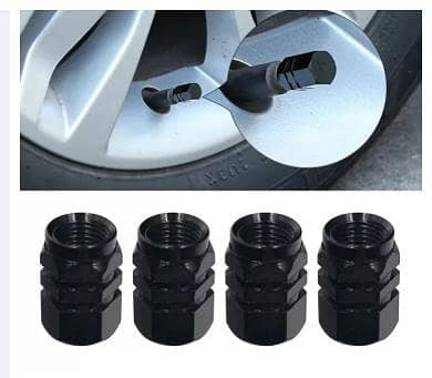 1 Set Aluminum Tire Valve Caps - Universal Car Wheel Stem Air Valve Dust Covers for Cars, Trucks, Motorcycles & Bicycles