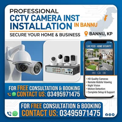 Professional CCTV Camera Installation & Security Setup in Bannu