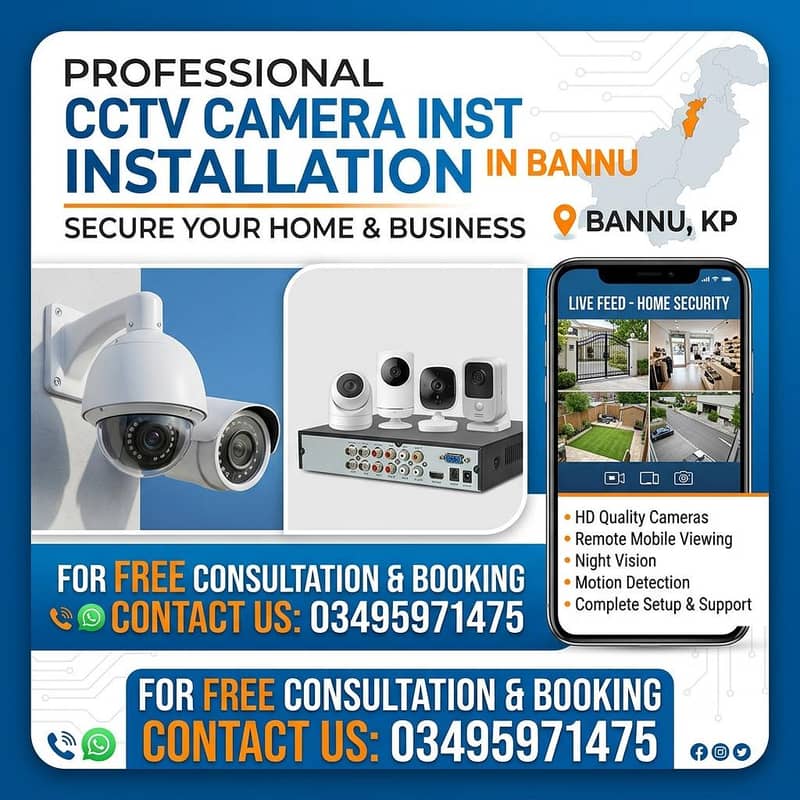 Professional CCTV Camera Installation & Security Setup in Bannu 0