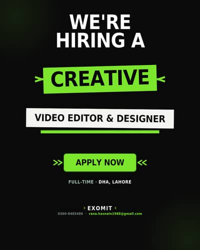 WE ARE HIRING: Mid-Level Video Editor & Graphic Designer