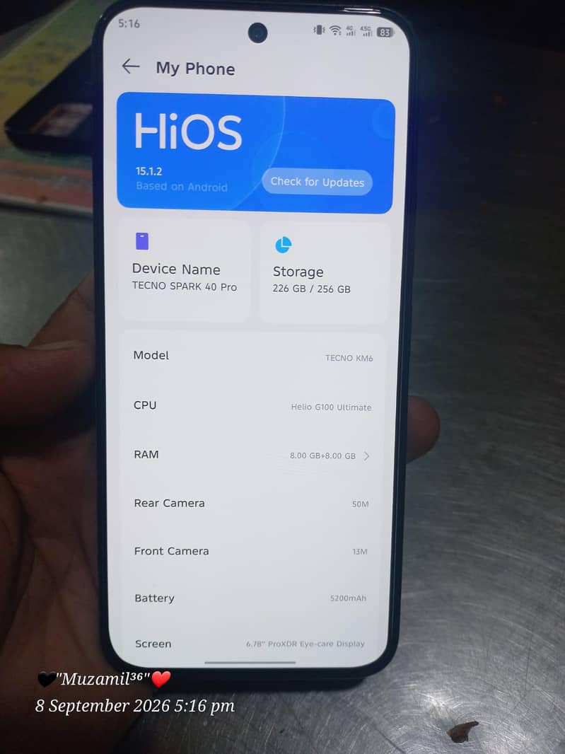 Tecno Spark 40 pro 4