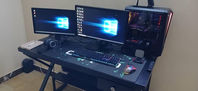 Gaming PC Setup i5 4th Gen + RX 580 8GB + 2 Monitors