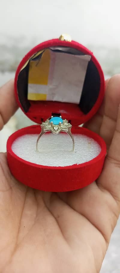 original Italian 925sterling silver ring with Turquoise stone