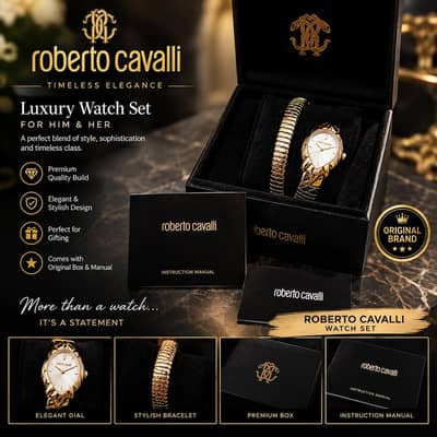 Roberto Cavalli Women’s Watch & Bracelet Set