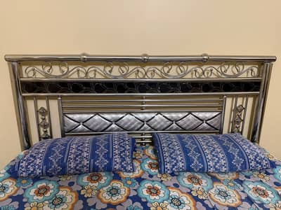 King Size Steel/Iron Rod Bed | Strong & Durable | Without Mattress