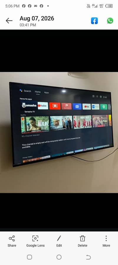 haier LED TV 43" anroied tv 10/9 condi super working