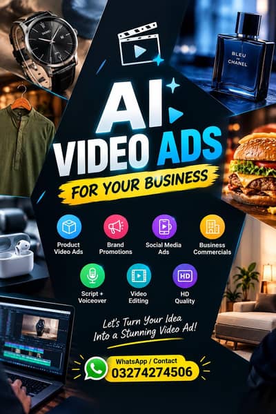 AI Business Ads | Professional Ai Videos| 1000-3000Rs