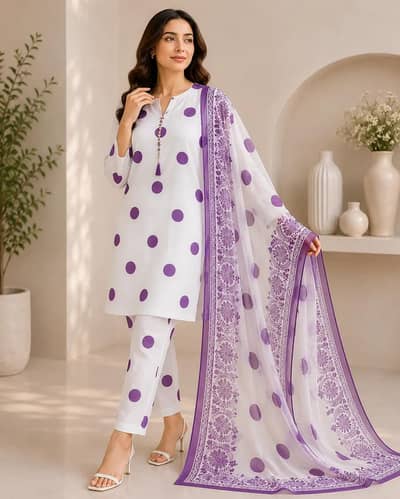 3 piece Swiss Lawn suit for women Digital Printed Lawn suit
