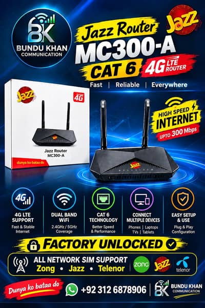 Zong MBB Internet SIMs & 4G Devices — Limited Stock  Official/Authori