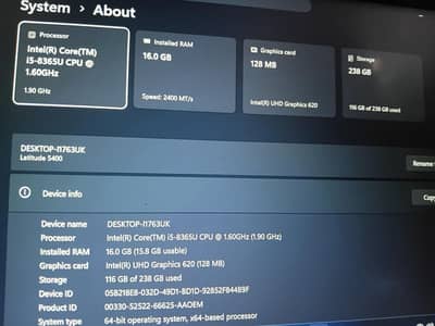 Dell latitude 5400