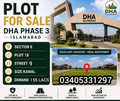 1 Kanal Plot For Sale in DHA Phase 3 Islamabad