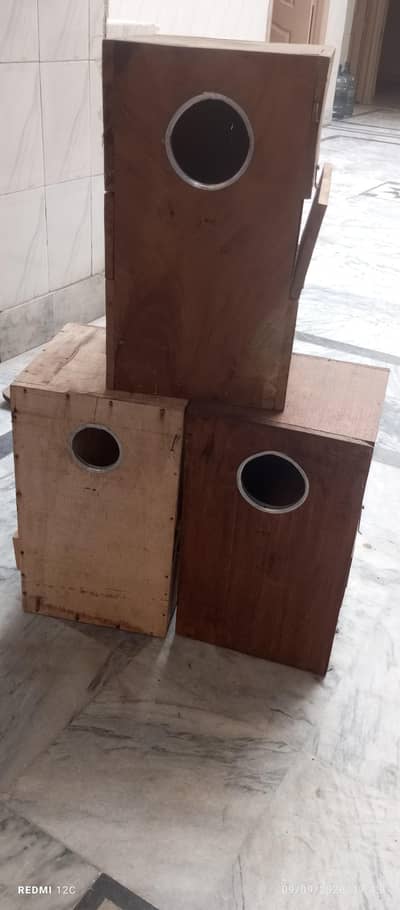 3 brand new ringneck breeding boxes kikar wood