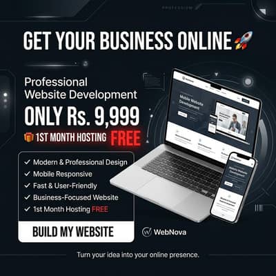 Get Online Today — Website + 1st Month Hosting FREE