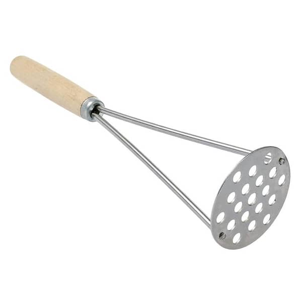 Potato Masher Wood & Metal - Mini Food Smasher For Cooking