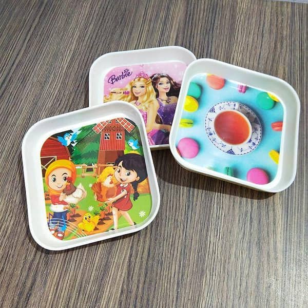 Pack Of 3 Mini Melamine Tray