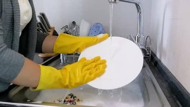 Long Washing Gloves Cleaning Warm Waterproof Rubber Glove -Yellow Pair (Right & Left)