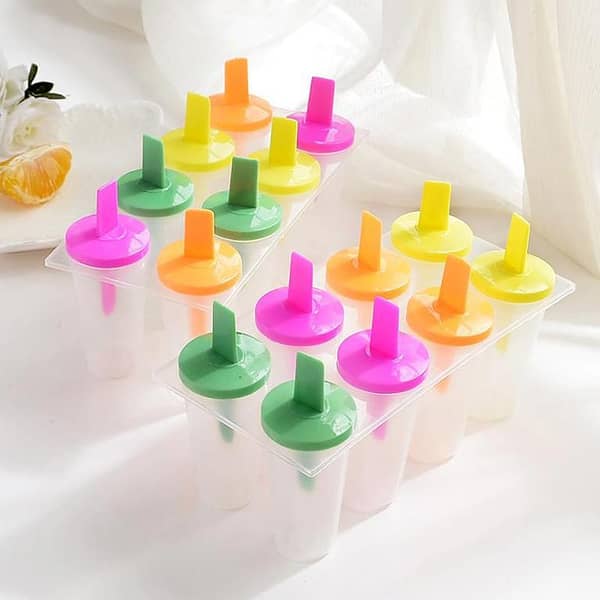 Lolly Mould Tray Pan Kitchen 8 Cell Ice Cube Molds Popsicle Maker DIY Ice Cream Tools