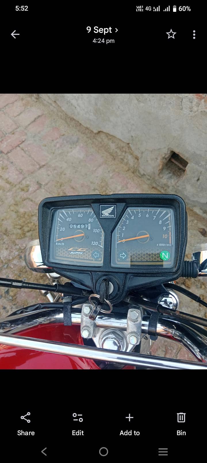 بالکل نیو کنڈیشن ہے ال ڈاکومنٹ کلیئر ہے CG 125 gold edition 2