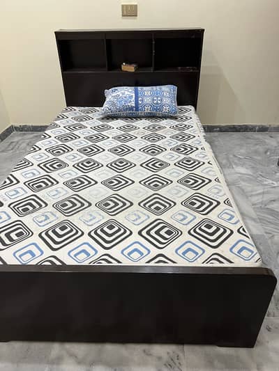 Excellent condition solid wooden bed with side storage 3 drawers