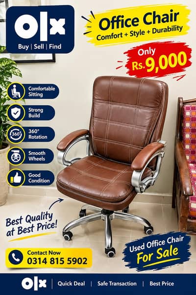 Comfortable Office Chair for Sale – Only Rs. 9,000