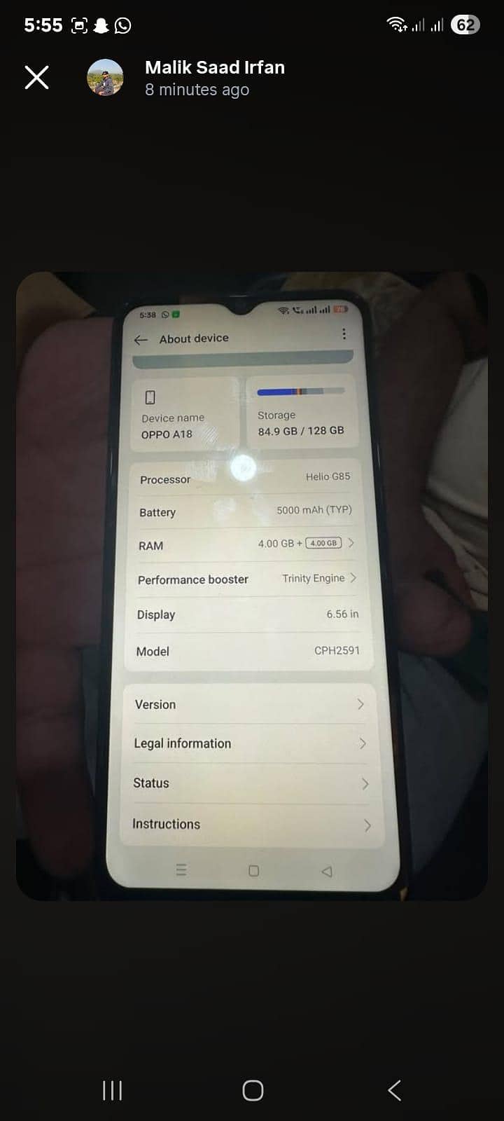 OPPO a18 1