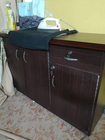 Wooden Four door large drawer İron stand - İron board