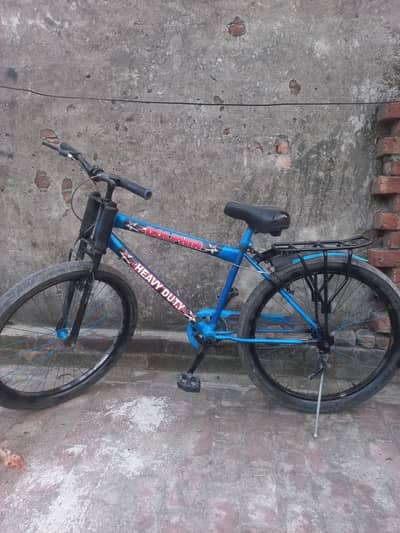 BIG SIZE BICYCLE IN BLUE AND BLACK COLOUR