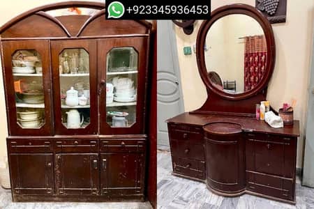 *FOR SALE: Wooden Crockery Cabinet + Dressing Table Set*
