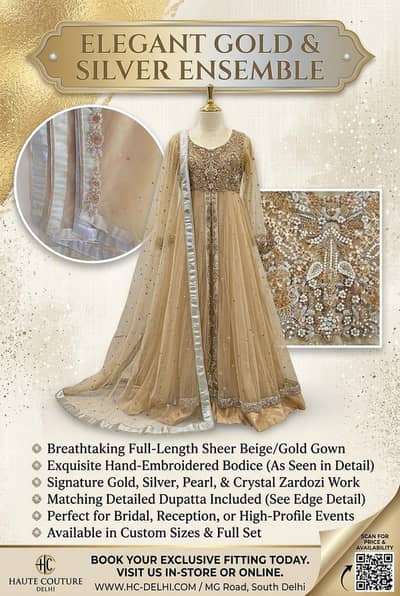 Dull golden party wear dress