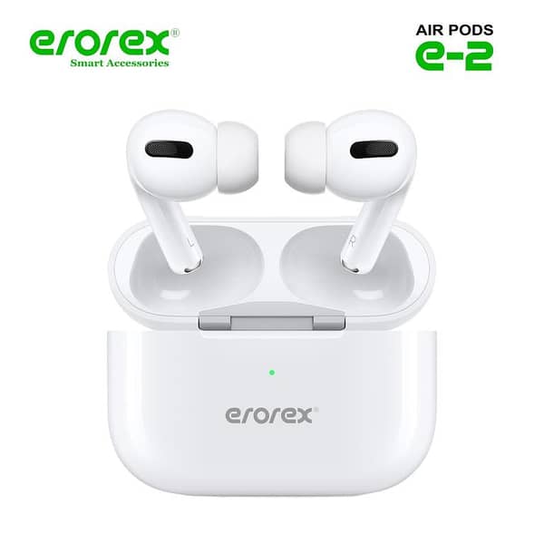Erorex AirPods E-2 Wireless Earbuds, 2nd Generation with Bluetooth 5.0, Enhanced Sound, Wireless Charging Case, and Pop-Up Feature for All Devices