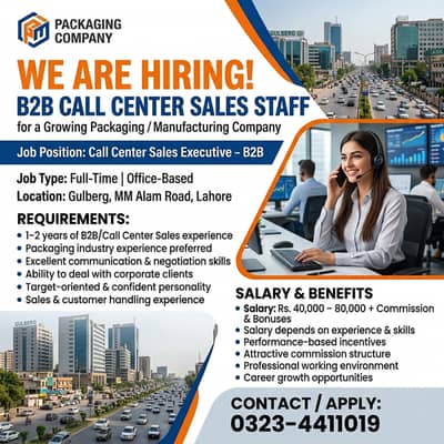 Customer Service Representative / Call Center Sales Executive –