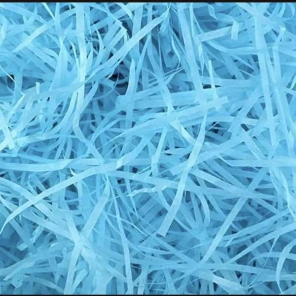 SKY BLUE Shredded Paper Color Filler for Gift Wrapping and Gift Baskets