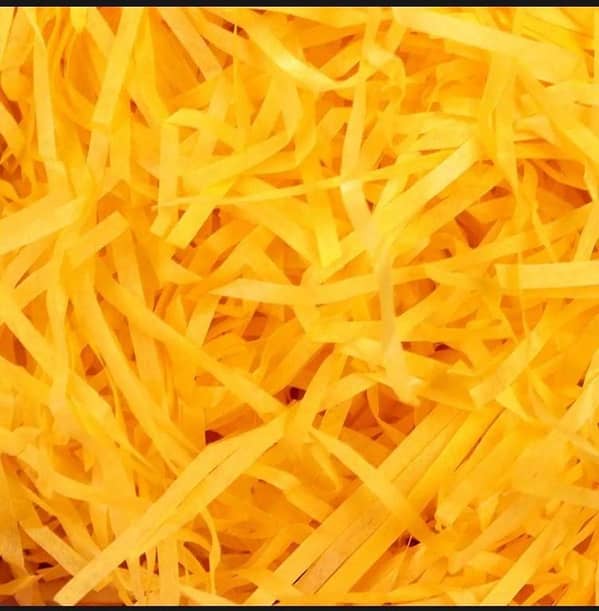 Yellow Shredded Paper Color Filler – Crinkle Cut Paper Shred for Gift Wrapping