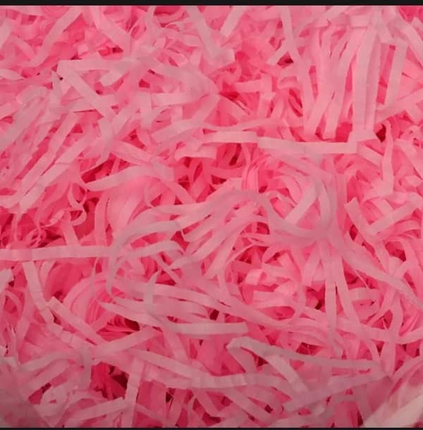 PINK Shredded Paper Color Filler for Gift Baskets and Wrapping