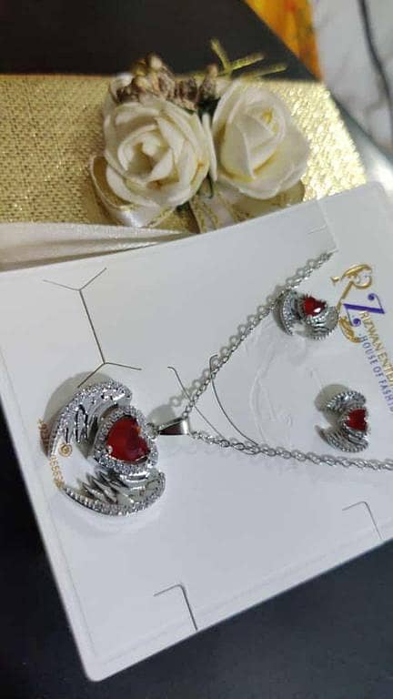 Stylish Necklace with Earrings All-Match Clavicle Necklace Jewelry Supplies for Girls and Women Eid Ramadan collection
