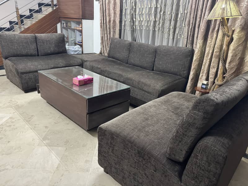 7 seater sofa set with table 0