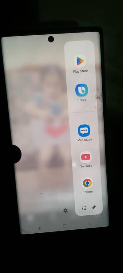 Samsung Mobile Note 10 Plus 12/256 glass break and dot Minor. exchange