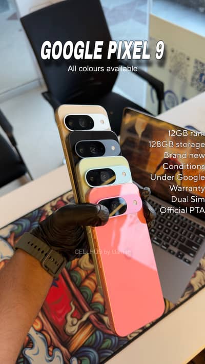 Google Pixel 9 12/128GB dual sim Official PTA complete box accessories