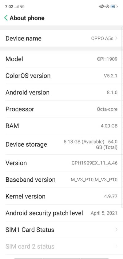 OPPO A5s