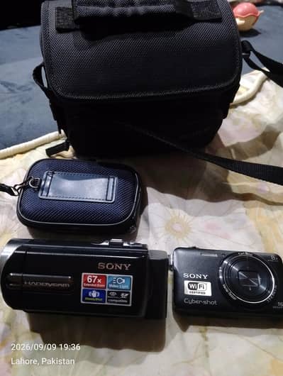 Sony handycam and Still Camera