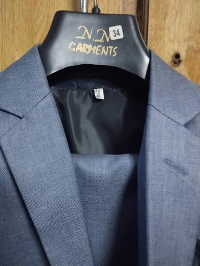 Men's Three Piece Formal Suit-Light blue-Blazer+Waist Coat + Trouser