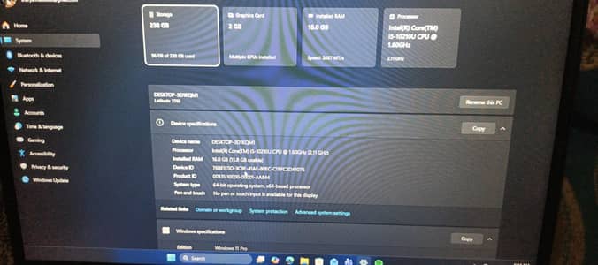 Dell Latitude 3510 core i5 10 generation