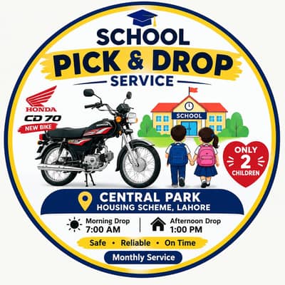 School Kids pick & Drop Service Central Park housing Scheme