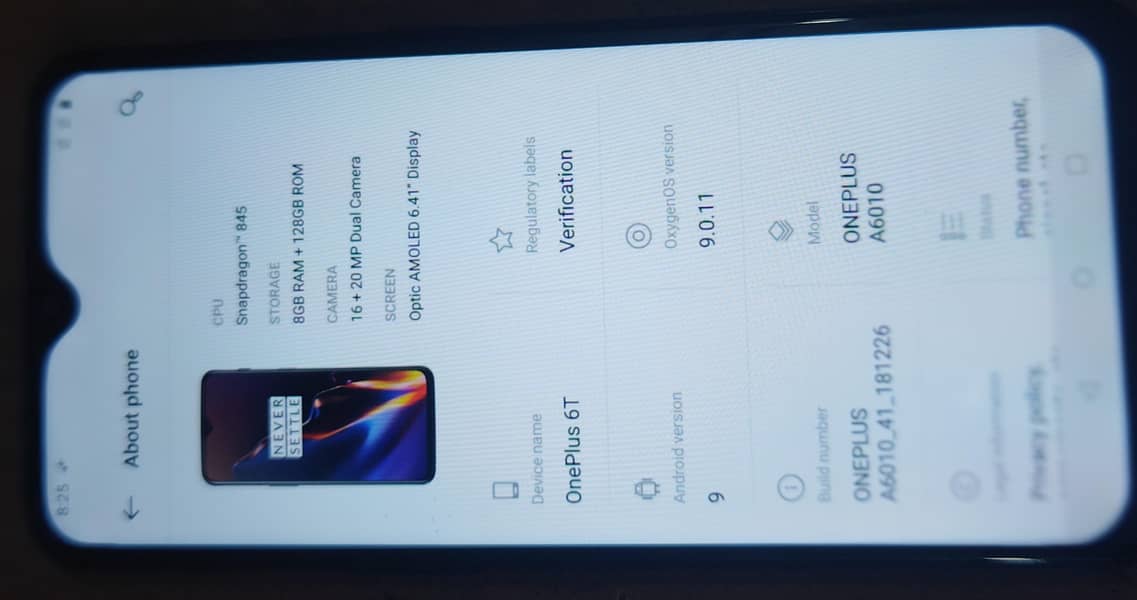 One Plus 6T 6