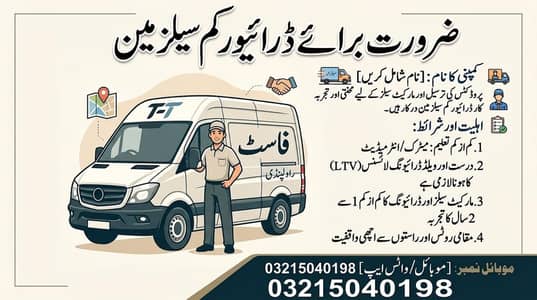 Driver Kam Salesman ki Zarorat Hai